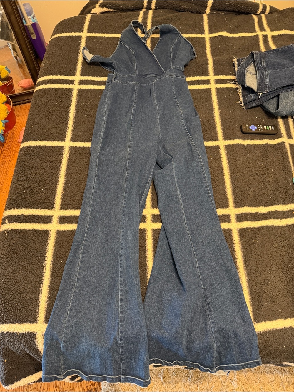 Jealous Tomato Dark Blue Denim Jumpsuit